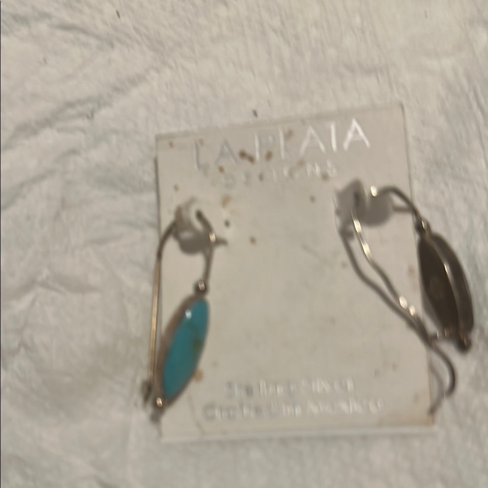 Silver and Turquoise Drop Earrings
